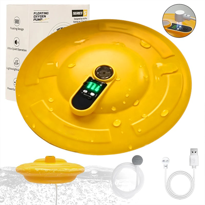 🔥Portable Bait Aerator Pump, Floating Oxygen Bubbler with Rechargeable Battery, Compact Design for Buckets and Transport