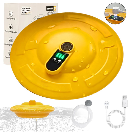🔥Portable Bait Aerator Pump, Floating Oxygen Bubbler with Rechargeable Battery, Compact Design for Buckets and Transport