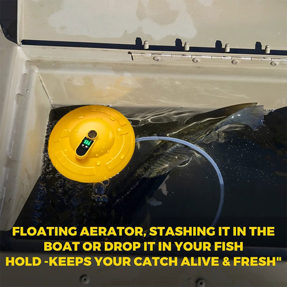 🔥Portable Bait Aerator Pump, Floating Oxygen Bubbler with Rechargeable Battery, Compact Design for Buckets and Transport
