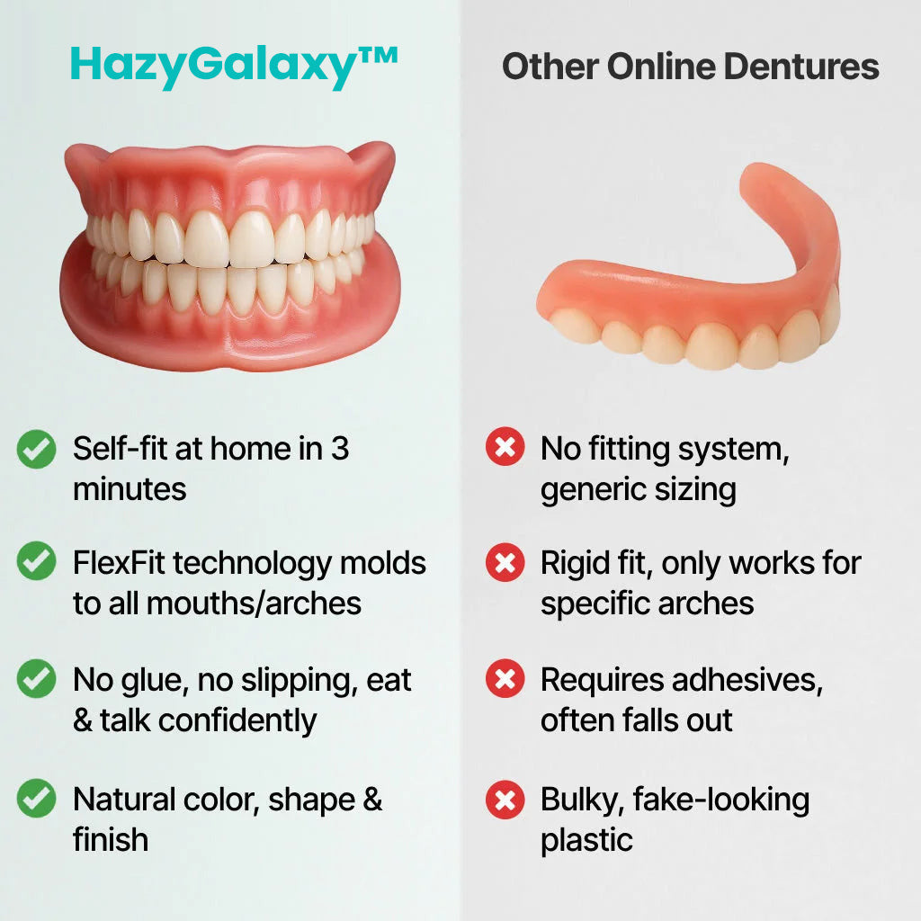 HazyGalaxy™ Custom-Fit Dentures ENDS TODAY 70% OFF | Smile with Confidence