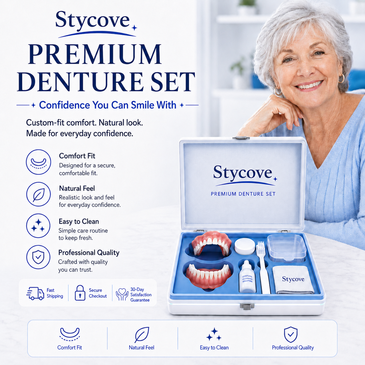 Custom-Fit Dentures for Everyday Comfort