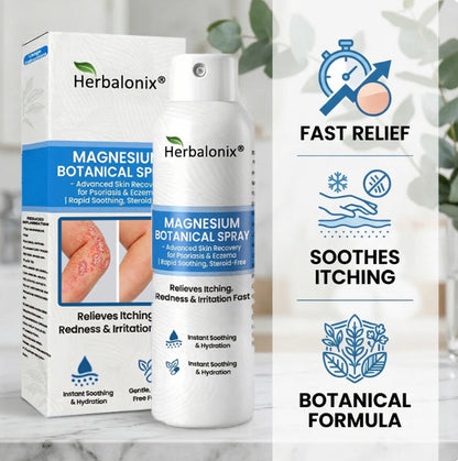 🔥Herbalonix® Magnesium Botanical Spray – Advanced Skin Recovery for Psoriasis & Eczema | Rapid Soothing, Steroid-Free