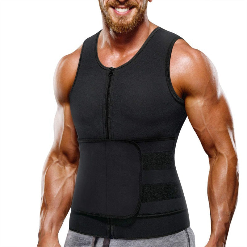 Neoprene Sauna Zipper Waist Trainer Vest Tank Top Trimmer Body Shaper