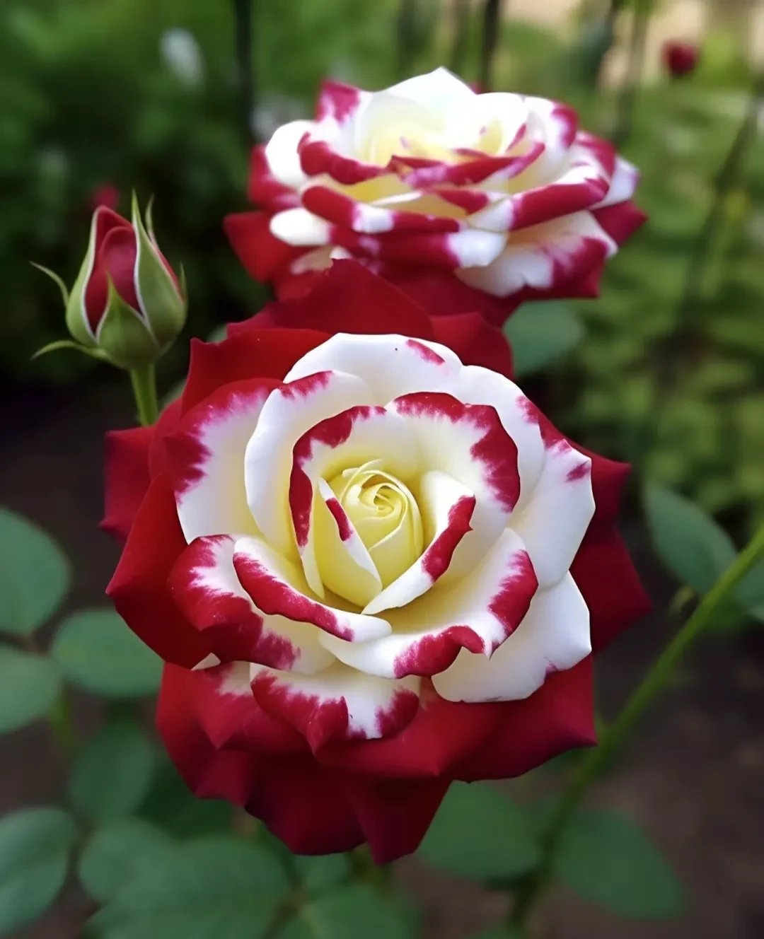 🌹 200/1000pcs Rare Twin Red & White Rose Seeds — Vibrant Garden Blooms