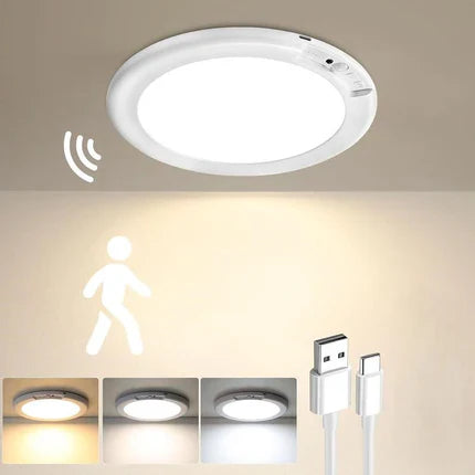 Rechargeable Motion Sensor Ceiling Light with Remote - Magnetic Wireless Ceiling Light Battery Powered for Closet Shower Stairs Shed Hallway Porch Patio ect.-BP