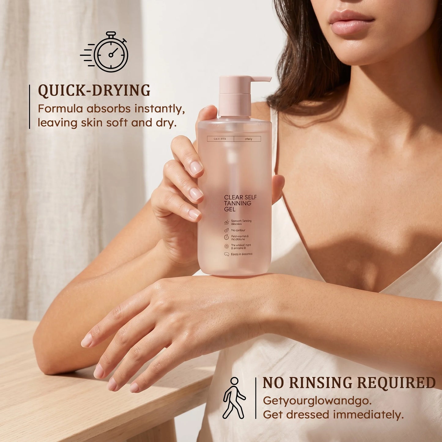 Get Natural Tan Under The Sun ✨ Clear Tanning Gel