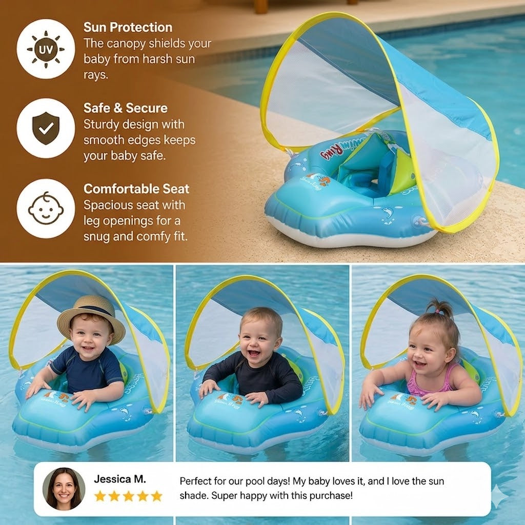 ☀️ The Ultimate Safe & Sun-Proof Baby Float! A Summer Must-Have for Millions of Moms! 👶💦-TOP1