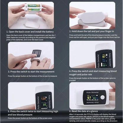 2 In 1 Dual Function Blood Oxygen and Blood Pressure Monitor