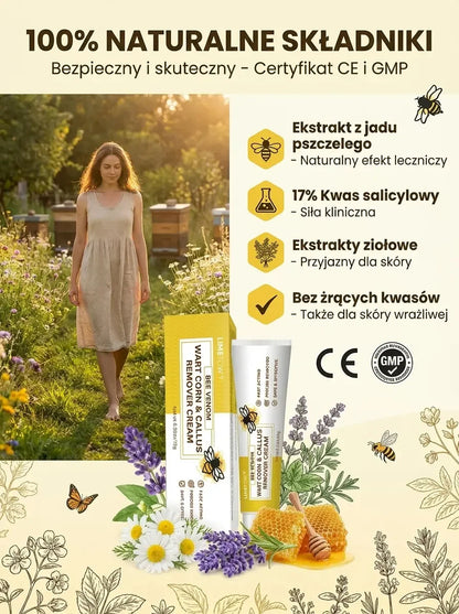 Bee venom cream for removing calluses and corns