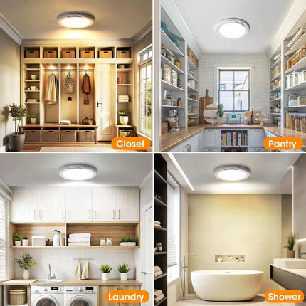 Rechargeable Motion Sensor Ceiling Light with Remote - Magnetic Wireless Ceiling Light Battery Powered for Closet Shower Stairs Shed Hallway Porch Patio ect.-BP
