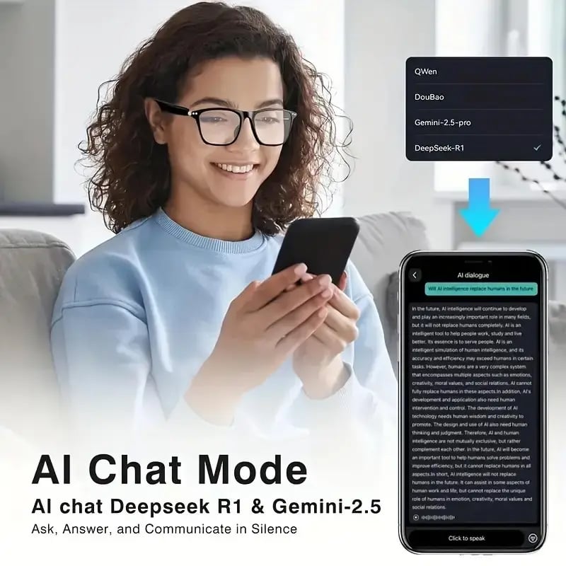 🔥 Black Friday Sale Is On Fire!🔥 AI Interpretation Smart Glasses🕶️33-Language Translation, Photochromic Lenses, AI Chat & Hands-Free Audio