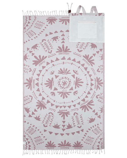 ⏰LAST DAY $20 OFF - 🏖️Sand Cloud 2-in-1 Turkish Cotton Towel Bag with Inner Zip Pocket & Sand-Repelling Fabric