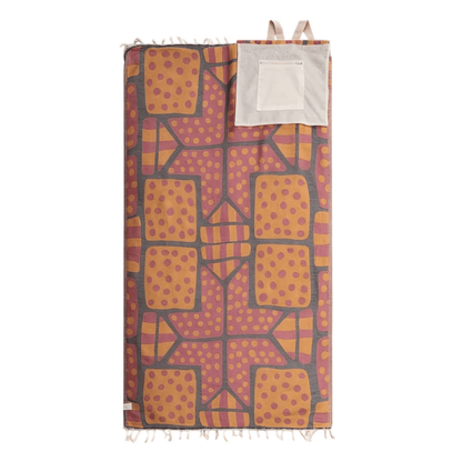 ⏰LAST DAY $20 OFF - 🏖️Sand Cloud 2-in-1 Turkish Cotton Towel Bag with Inner Zip Pocket & Sand-Repelling Fabric