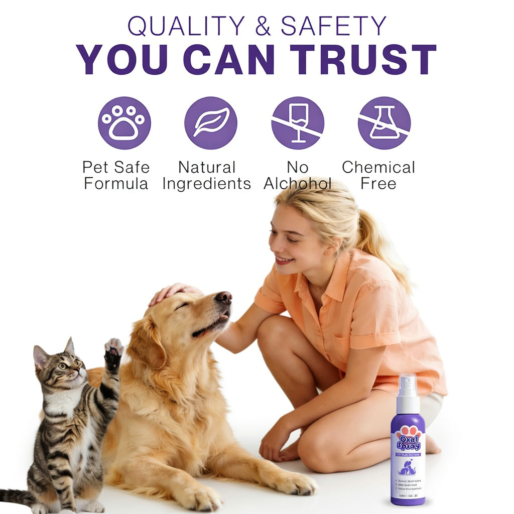 floravyne® Pet Oral Spray ✅ Freshen Breath, Remove Tartar & Promote gum regeneration, stabilize teeth 🦷-$AC