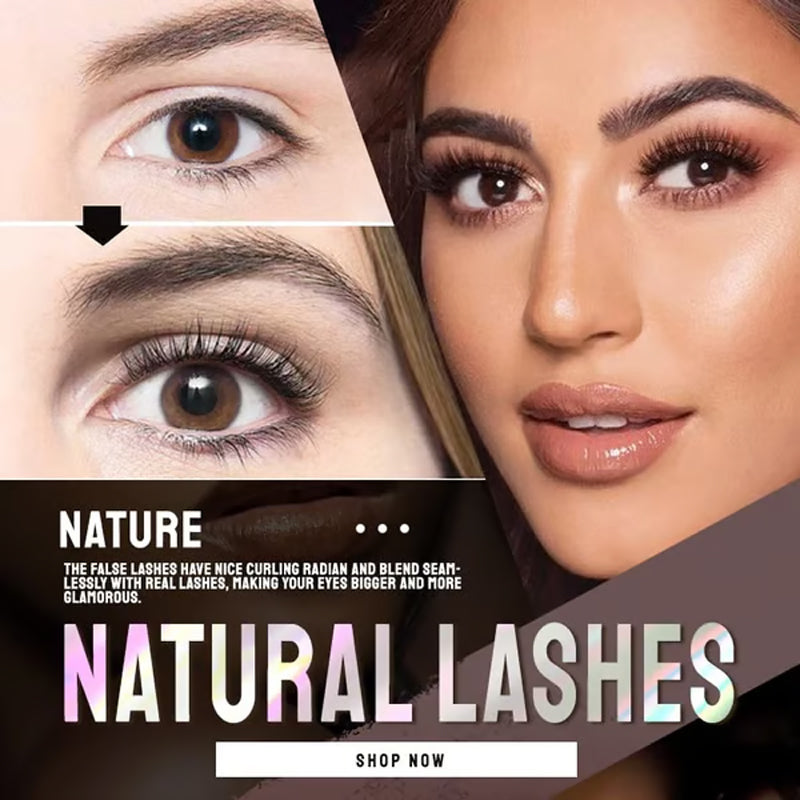 🌺Glue-Free Self-Adhesive Lashes – 3-Second, Natural & Reusable